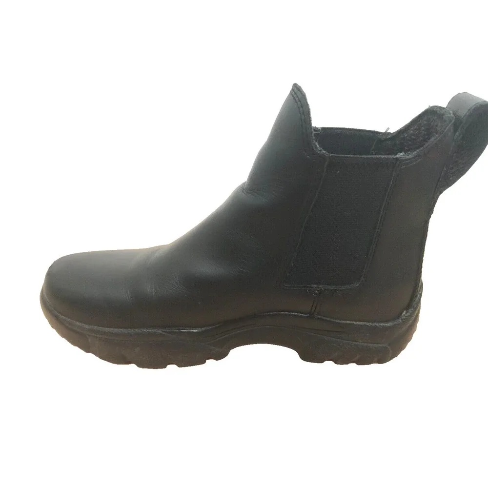 Roper Performance Men's Black 7.5 Leather Stretch Chelsea Chunky Ankle‎ Boots